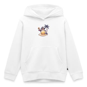 Penguin Summer Palm Tree - Kids Premium Organic Hoodie - white - Front - AI Model Kid Female (0cm)