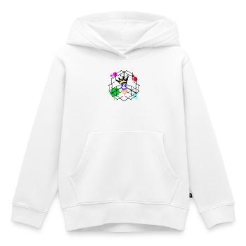 Couronne de graffiti néon - Sweat Premium à capuche enfant bio - blanc - Devant - AI Model Kid Female (0cm)