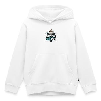 Kaffee rein, Code raus - Kinder Premium Organic Hoodie - Weiß - Vorne - AI Model Kid Female (0cm)