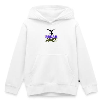 Breakdance Schriftzug Kontrast - Kinder Premium Organic Hoodie - Weiß - Vorne - AI Model Kid Female (0cm)