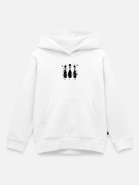 Bowling - Kinder Premium Organic Hoodie - Weiß