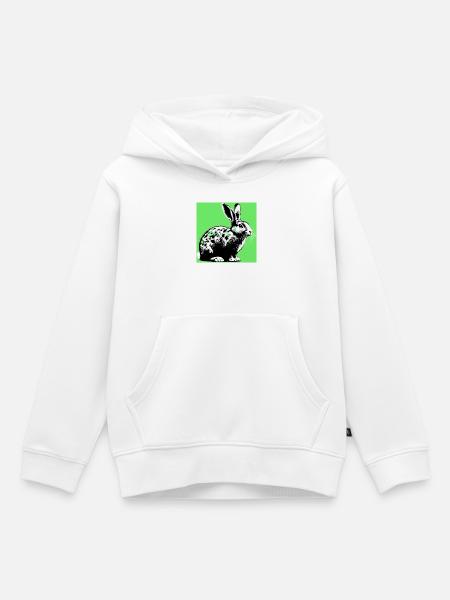 Kaninchen - Kinder Premium Organic Hoodie - Weiß