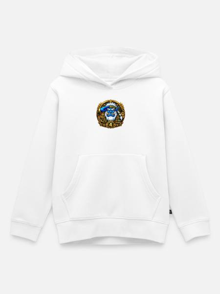 Abzeichen der Stufe 4 - Kinder Premium Organic Hoodie - Weiß
