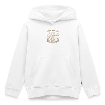 Holzfäller Motiv mit Kettensäge - Kinder Premium Organic Hoodie - Weiß - Vorne - AI Model Kid Female (0cm)