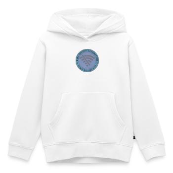Last Offline Generation – Born Before WiFi - Kinder Premium Organic Hoodie - Weiß - Vorne - AI Model Kid Female (0cm)