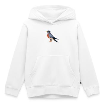 Coucou Oiseau - Sweat Premium à capuche enfant bio - blanc - Devant - AI Model Kid Female (0cm)