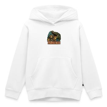 Vintage Diver et Crocodile Graphic - Sweat Premium à capuche enfant bio - blanc - Devant - AI Model Kid Female (0cm)