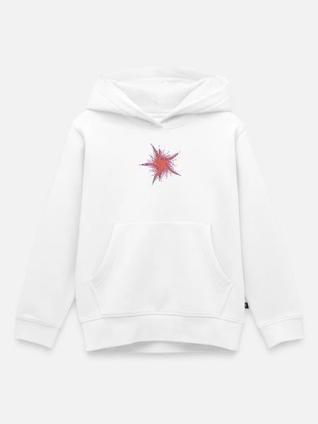 Kosmische Blüte - Kinder Premium Organic Hoodie - Weiß