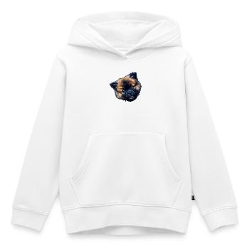 Eurasier Kopf Blauäugig Flauschig - Kinder Premium Organic Hoodie - Weiß - Vorne - AI Model Kid Female (0cm)