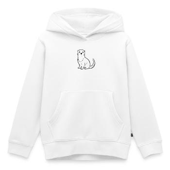 Mignonne loutre - Sweat Premium à capuche enfant bio - blanc - Devant - AI Model Kid Female (0cm)