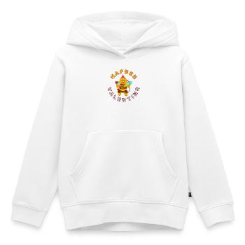 Cupidon abeille avec cœur et nœud - Sweat Premium à capuche enfant bio - blanc - Devant - AI Model Kid Female (0cm)