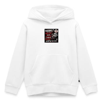 Fussballtherapie: Spiel auf der Couch - Kinder Premium Organic Hoodie - Weiß - Vorne - AI Model Kid Female (0cm)