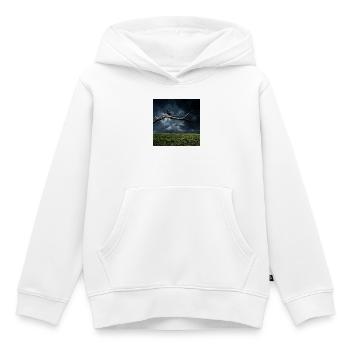 Branche de minuit avec le Corbeau - Sweat Premium à capuche enfant bio - blanc - Devant - AI Model Kid Female (0cm)