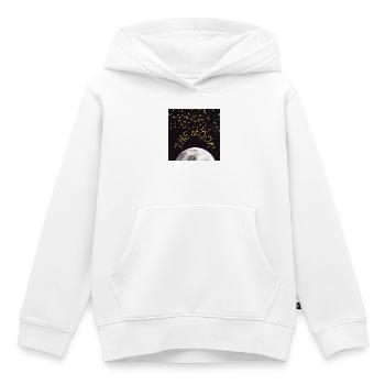 Arc néon lunaire lors de la nuit étoilée - Sweat Premium à capuche enfant bio - blanc - Devant - AI Model Kid Female (0cm)