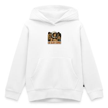 Fille introvertie Casque d’isolement Anxiété sociale - Sweat Premium à capuche enfant bio - blanc - Devant - AI Model Kid Female (0cm)