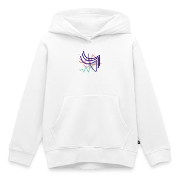 Don d’artiste abstrait - Sweat Premium à capuche enfant bio - blanc - Devant - AI Model Kid Female (0cm)