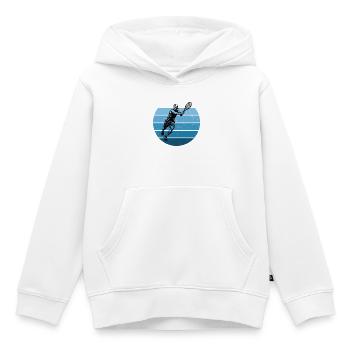 Idée cadeau pour un tennis avec tennis - Sweat Premium à capuche enfant bio - blanc - Devant - AI Model Kid Female (0cm)