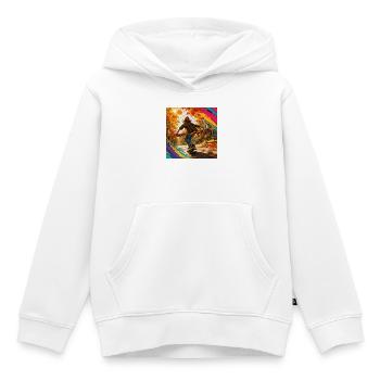 Herbstskate: Leben Rollend Genießen - Kinder Premium Organic Hoodie - Weiß - Vorne - AI Model Kid Female (0cm)