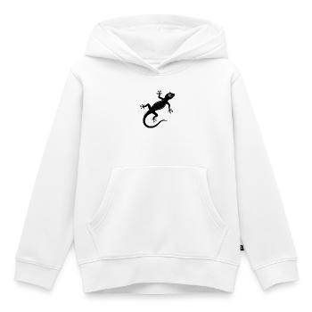 Gecko - Sweat Premium à capuche enfant bio - blanc - Devant - AI Model Kid Female (0cm)