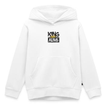 King Alive Crown Grunge Design - Sweat Premium à capuche enfant bio - blanc - Devant - AI Model Kid Female (0cm)