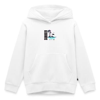 Buzzer - Kids Premium Organic Hoodie - white - Front - AI Model Kid Female (0cm)