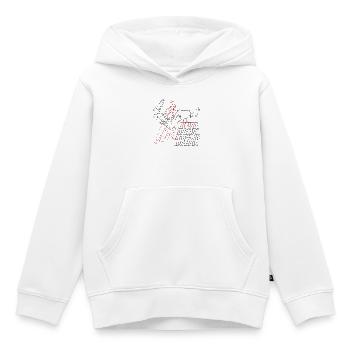 Aïkido Mouvement de masse en mouvement Woman Line Art - Sweat Premium à capuche enfant bio - blanc - Devant - AI Model Kid Female (0cm)