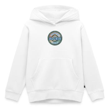 Dire Alexia - Sweat Premium à capuche enfant bio - blanc - Devant - AI Model Kid Female (0cm)
