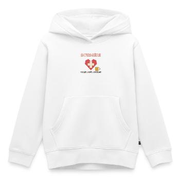 Nurse Calm Coffee Courage - Kids Premium Organic Hoodie - white - Front - AI Model Kid Female (0cm)