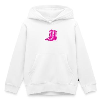 bottes - Sweat Premium à capuche enfant bio - blanc - Devant - AI Model Kid Female (0cm)