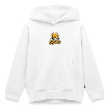 Créez votre propre soleil - Sweat Premium à capuche enfant bio - blanc - Devant - AI Model Kid Female (0cm)