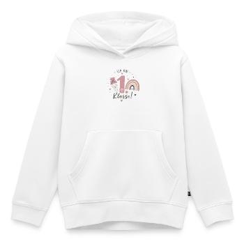 Ich bin 1. Klasse – Einschulung - Kinder Premium Organic Hoodie - Weiß - Vorne - AI Model Kid Female (0cm)