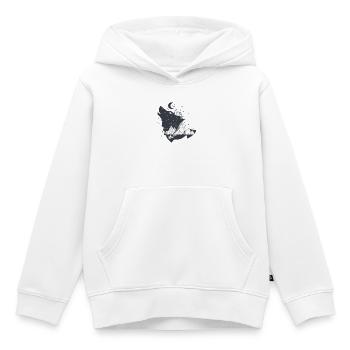 Conception de la nature des Monts Hurlants du Loup - Sweat Premium à capuche enfant bio - blanc - Devant - AI Model Kid Female (0cm)
