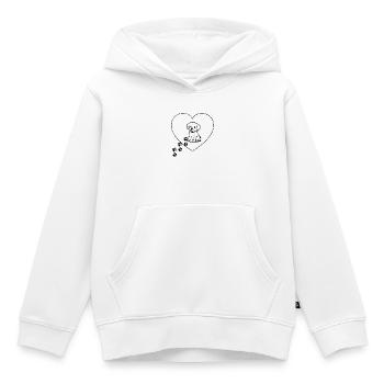 Paw love – dog in the heart - Kids Premium Organic Hoodie - white - Front - AI Model Kid Female (0cm)