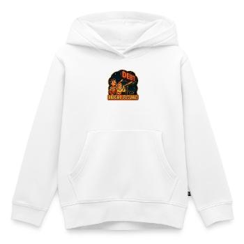Bright Future Debt Satire Retro Poster - Kids Premium Organic Hoodie - white - Front - AI Model Kid Female (0cm)