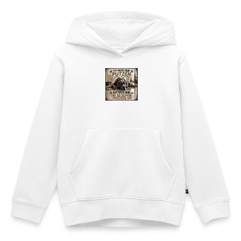 Putzhilfe Hund – Trockenprobe Spaß - Kinder Premium Organic Hoodie - Weiß - Vorne - AI Model Kid Female (0cm)