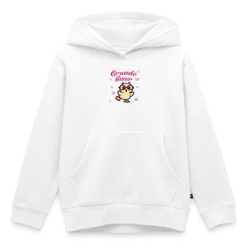 Grande Sœur Poules - Sweat Premium à capuche enfant bio - blanc - Devant - AI Model Kid Female (0cm)