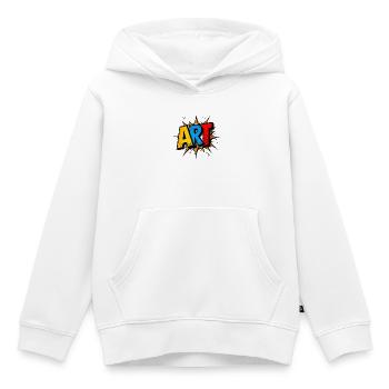 ART – Buntes Design im coolen Comic-Stil – Kunst - Kinder Premium Organic Hoodie - Weiß - Vorne - AI Model Kid Female (0cm)