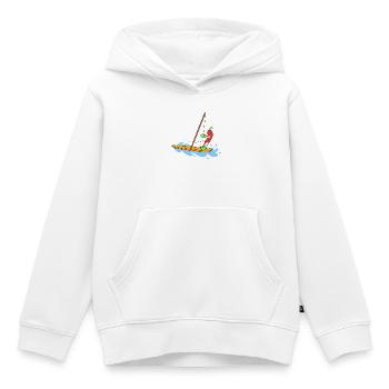 Drôle de navigation au chili - Sweat Premium à capuche enfant bio - blanc - Devant - AI Model Kid Female (0cm)