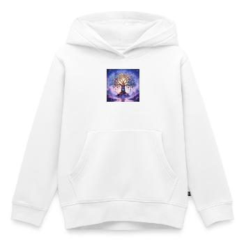 Dreamlike luminous gem tree - Kids Premium Organic Hoodie - white - Front - AI Model Kid Female (0cm)