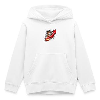 Krypto Hamster To The Moon - Trade T-Shirt  - Kinder Premium Organic Hoodie - Weiß - Vorne - AI Model Kid Female (0cm)