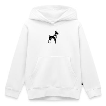 Rat Terrier - Sweat Premium à capuche enfant bio - blanc - Devant - AI Model Kid Female (0cm)