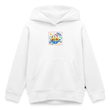 Illustration du bol d’été avec pâtes aux crevettes - Sweat Premium à capuche enfant bio - blanc - Devant - AI Model Kid Female (0cm)
