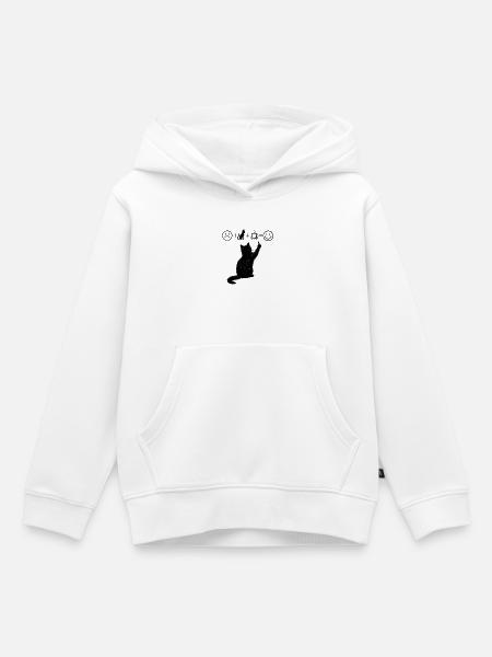 Equation Cat Coffee Humor T-shirt - Kinder Premium Organic Hoodie - Weiß