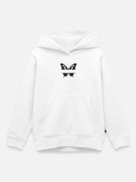 Split Butterfly - Kinder Premium Organic Hoodie - Weiß
