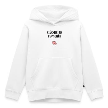 Glücklicher Pensionär Herz - Kinder Premium Organic Hoodie - Weiß - Vorne - AI Model Kid Female (0cm)