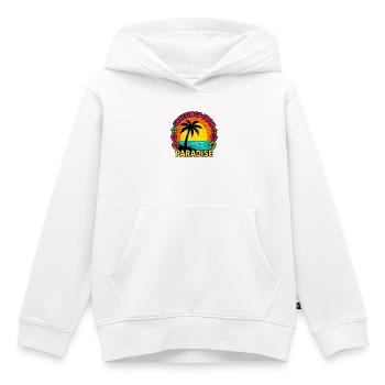 Salutations du Paradis - Sweat Premium à capuche enfant bio - blanc - Devant - AI Model Kid Female (0cm)