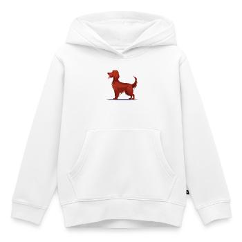 Irish Red Setter (bande dessinée) - Sweat Premium à capuche enfant bio - blanc - Devant - AI Model Kid Female (0cm)