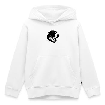 Saint-Bernard - Sweat Premium à capuche enfant bio - blanc - Devant - AI Model Kid Female (0cm)