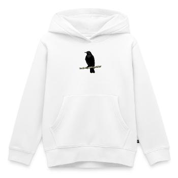 Observation urbaine des oiseaux : conception minimale de la nature - Sweat Premium à capuche enfant bio - blanc - Devant - AI Model Kid Female (0cm)