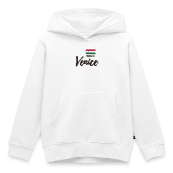Voyage à Venise - Sweat Premium à capuche enfant bio - blanc - Devant - AI Model Kid Female (0cm)